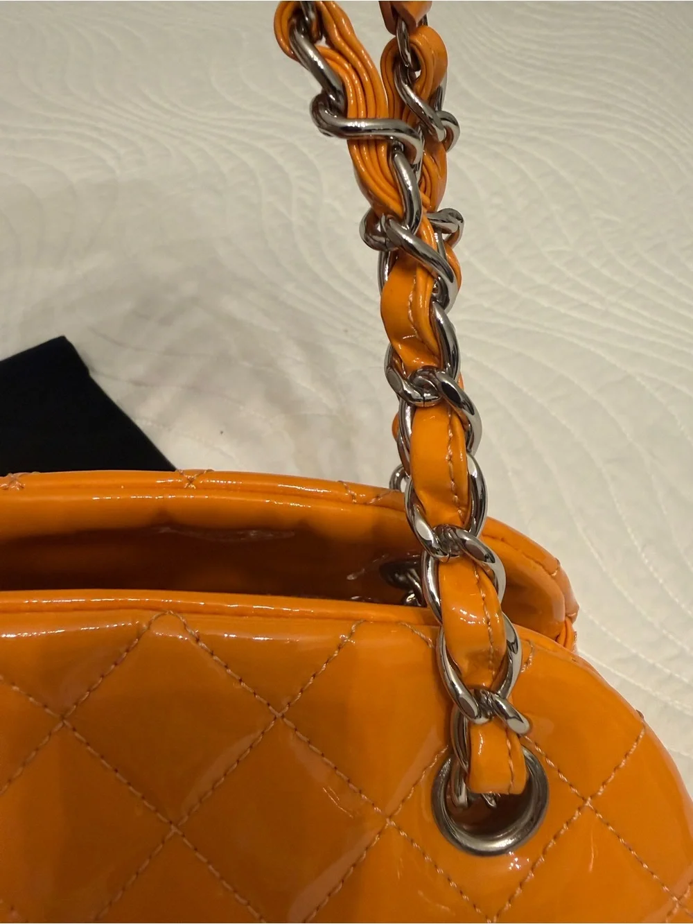 Vintage🧡 Extremely beautiful item✨CHANEL Bowling bag Mademoiselle Matelasse Coco